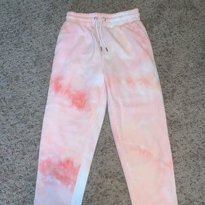 Pink tie dye sweatpants